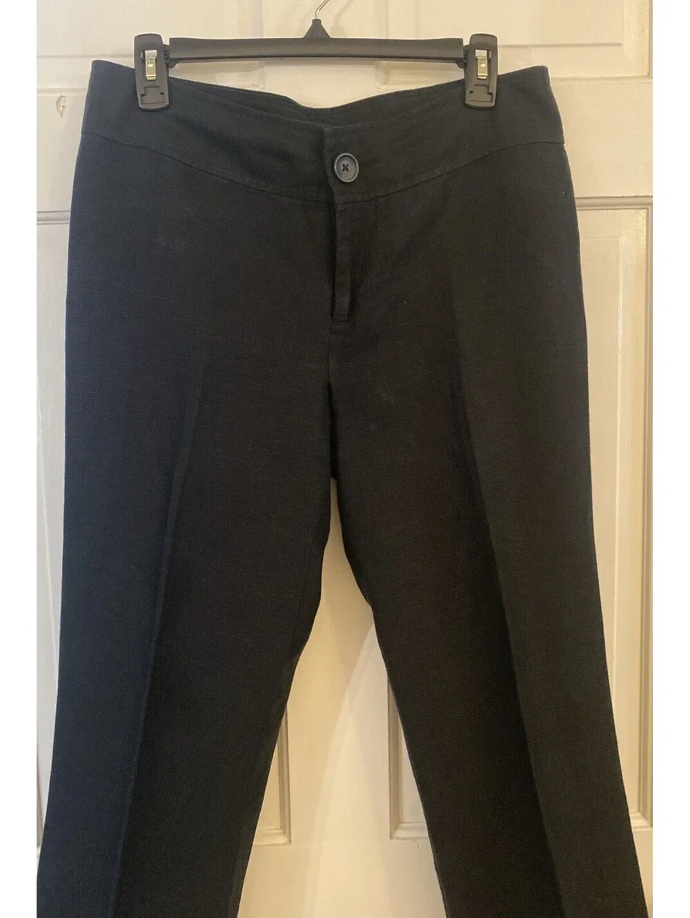 Banana Republic Black Linen Dress Pants Women’s Size 8 Straight Leg Trouser